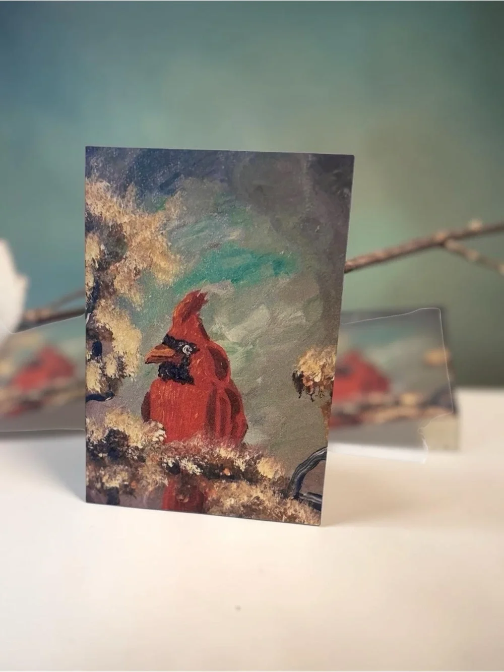 Cardinal Remembrance Greeting Card Set of 5 by Briefcase Artist